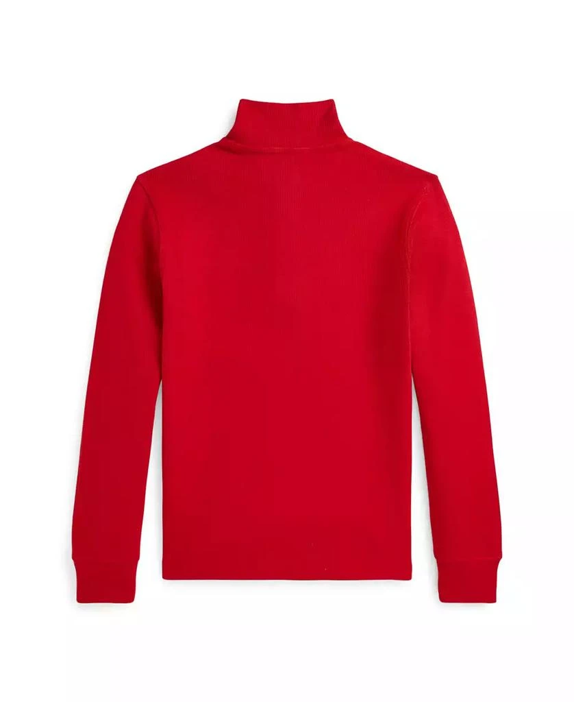 商品Ralph Lauren|Big Boys Estate-Rib Quarter-Zip Pullover Sweater,价格¥334,第3张图片详细描述