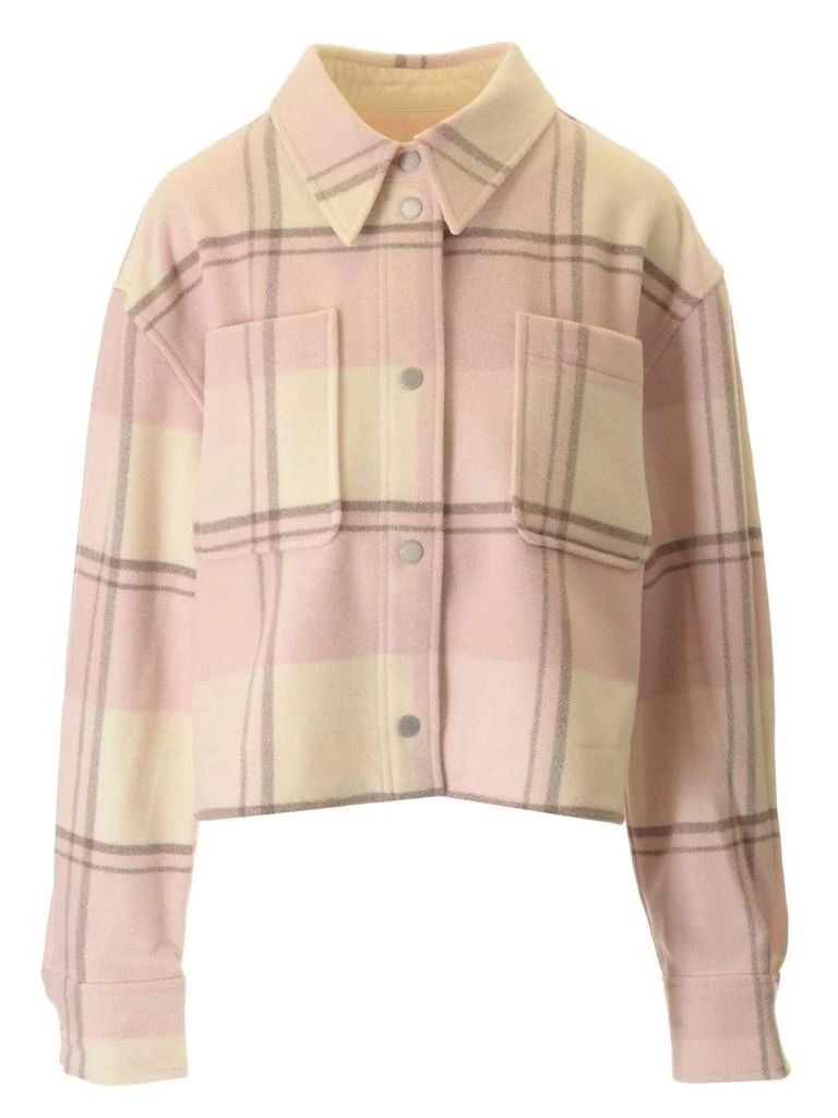 商品Canada Goose|Boxy Fit Flannel Shirt Coats Rose,价格¥4774,第1张图片