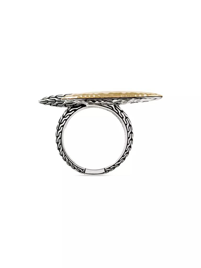 商品John Hardy|Classic Chain Sterling Silver &amp; 18K Yellow Gold Ring,价格¥5208,第4张图片详细描述