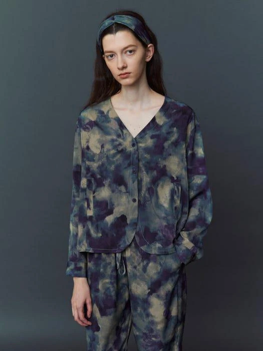 商品ATEMPO|Cozy Round Pajama Set (Brush Navy),价格¥1176,第4张图片详细描述