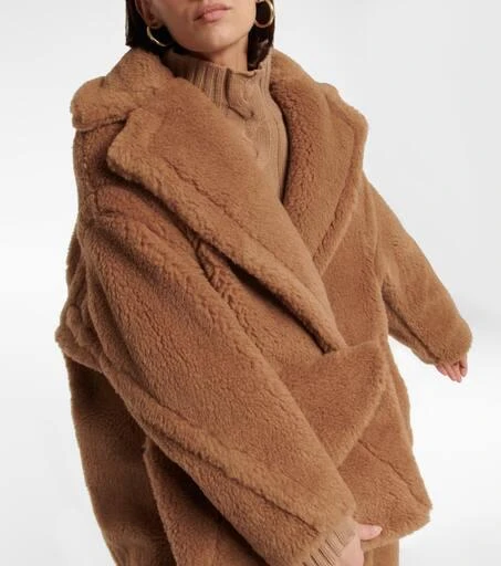 商品Max Mara|Teddy Bear camel hair and silk coat,价格¥27973,第4张图片详细描述