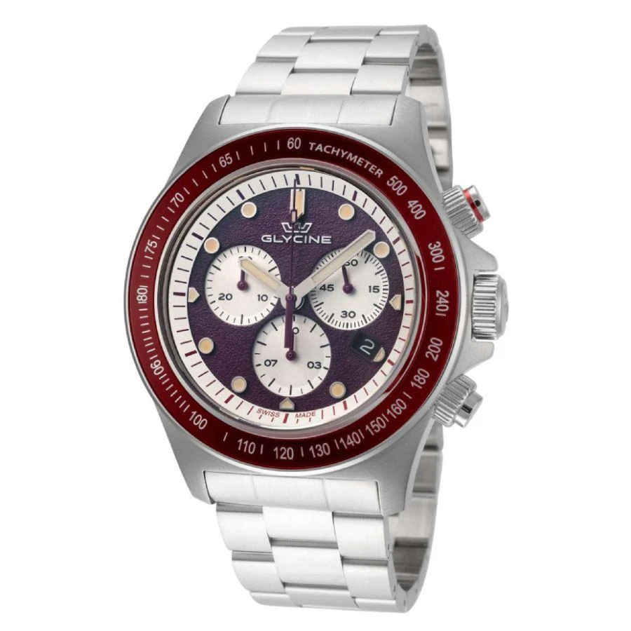 商品Glycine|Glycine Combat Sub Sport Mens Chronograph Quartz Watch GL1047,价格¥1276,第1张图片