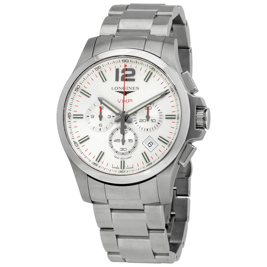 商品Longines|Conquest V.H.P. Chronograph Quartz Silver Dial Men's Watch L3.727.4.76.6,价格¥6879,第1张图片