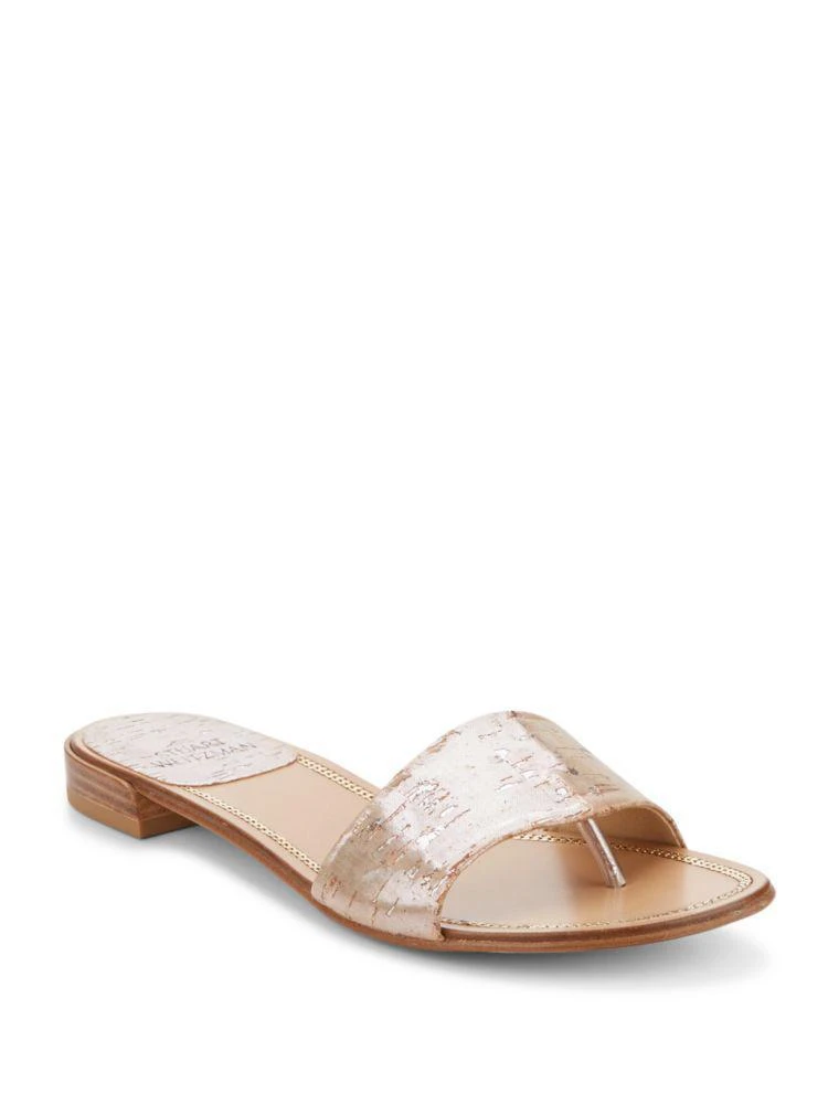 商品Stuart Weitzman|'Slip N Slide' Textured Sandals,价格¥669,第1张图片