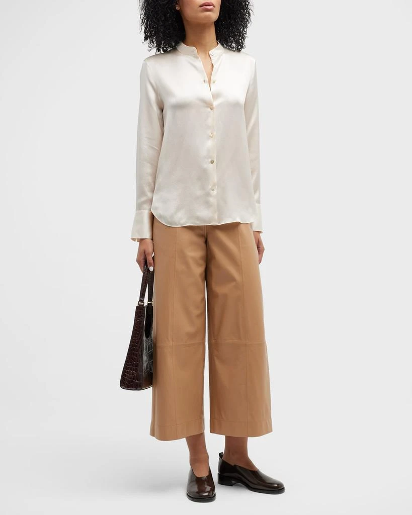 商品Vince|Band-Collar Slim-Fit Silk Blouse,价格¥1976,第4张图片详细描述