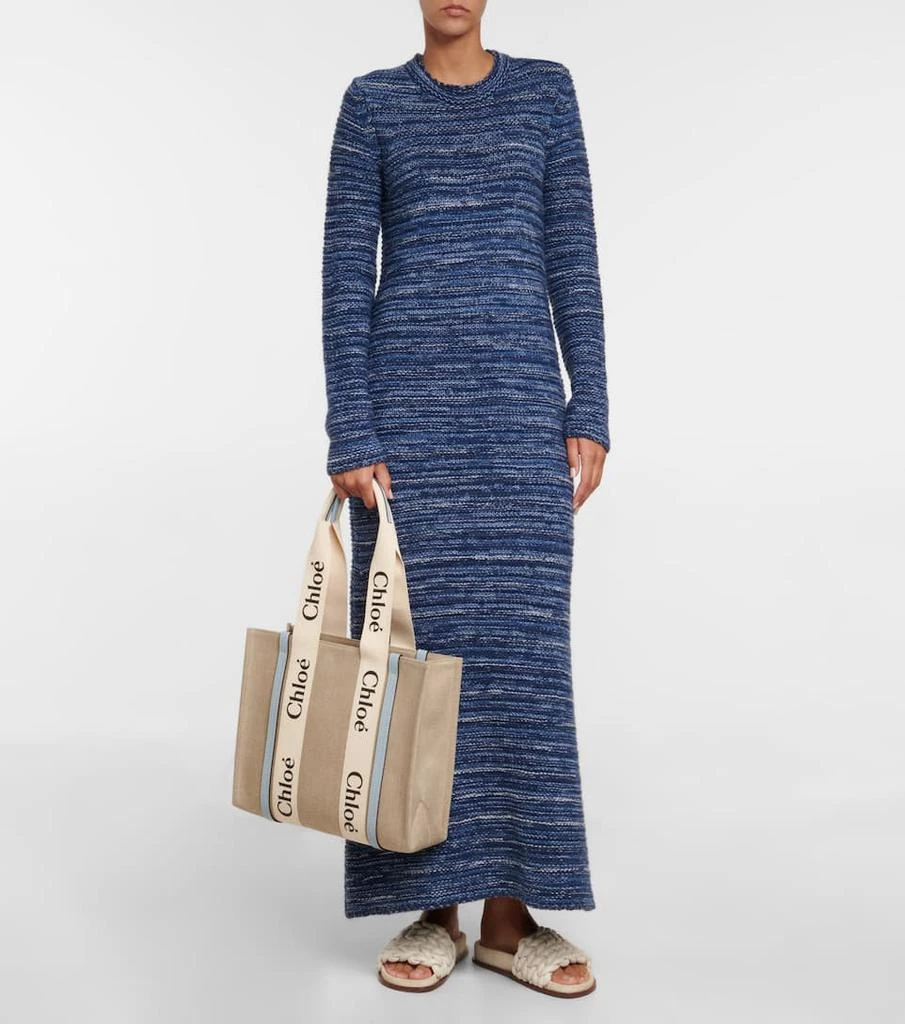 商品Chloé|Woody M号帆布托特包,价格¥8700,第5张图片详细描述