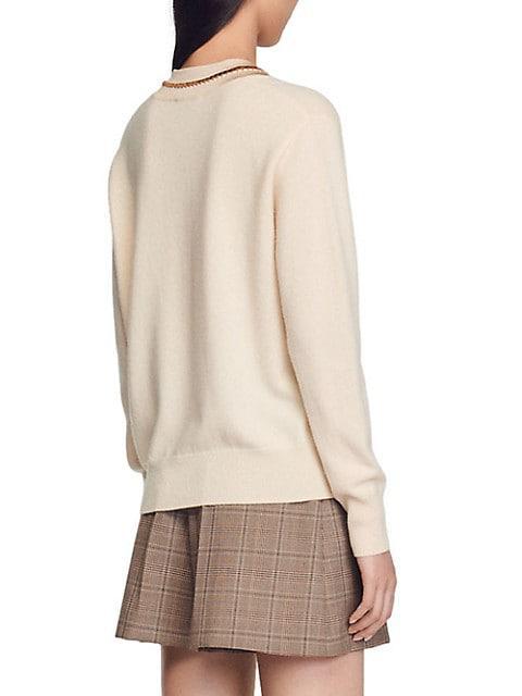 商品Sandro|Bridget Knit V-Neck Sweater,价格¥1419,第5张图片详细描述