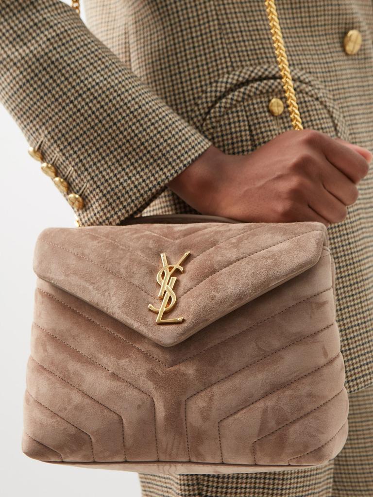 商品Yves Saint Laurent|Loulou small quilted-suede shoulder bag,价格¥16464,第5张图片详细描述