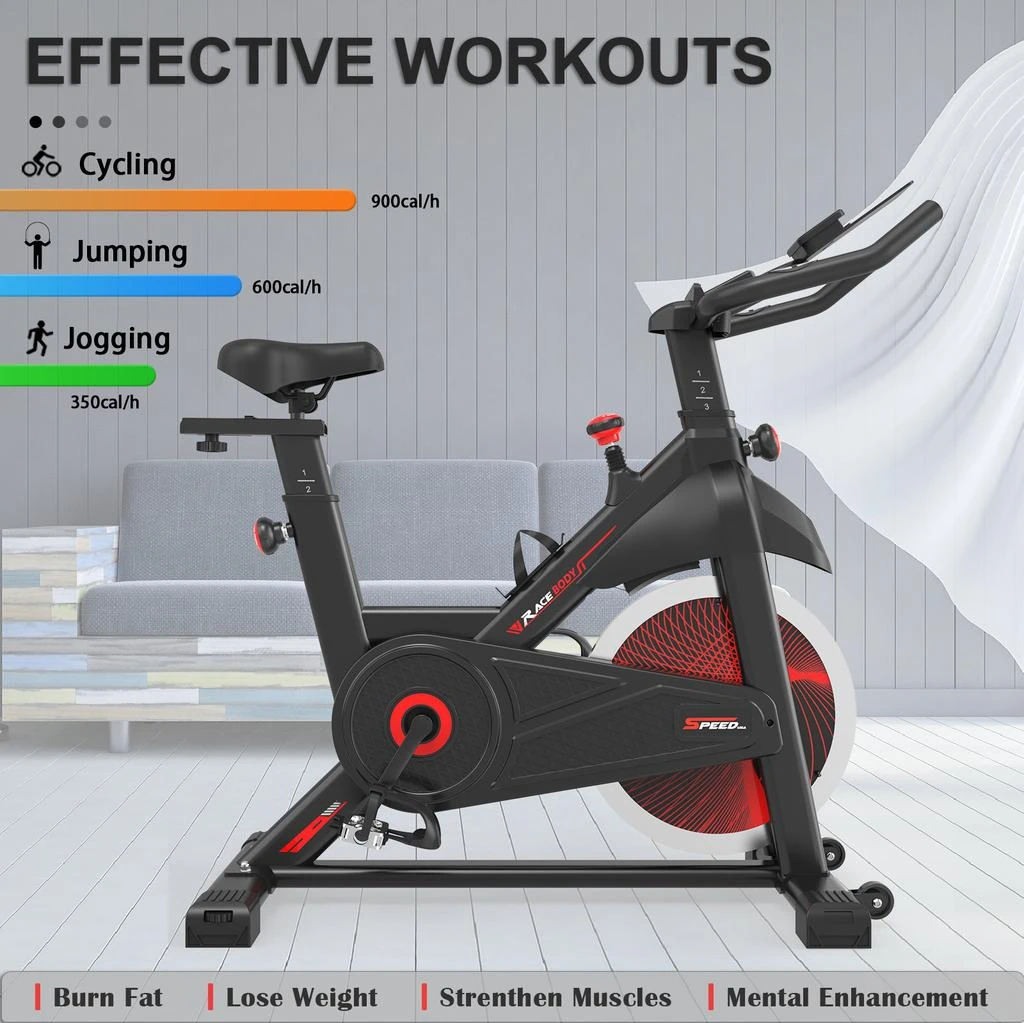 商品Simplie Fun|Indoor Cycling Exercise Bike Stationary,价格¥2823,第5张图片详细描述