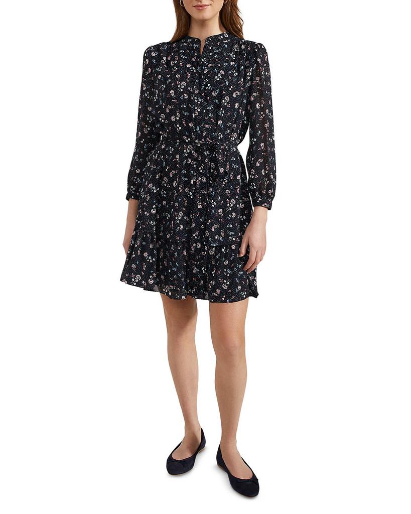 HOBBS LONDON Pearl Printed Tie Waist Dress - Dresses
