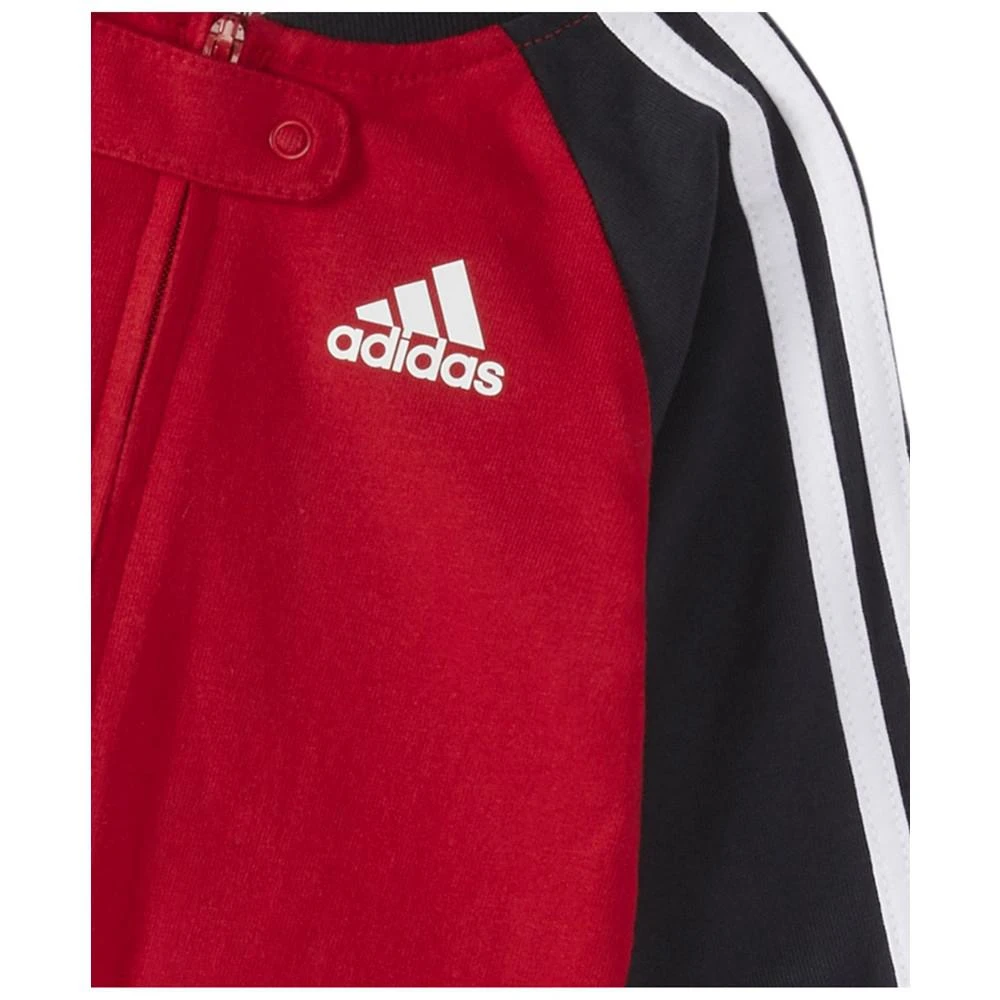商品Adidas|Baby Boys Long Sleeve Zipper Raglan Footed Coverall,价格¥149,第3张图片详细描述