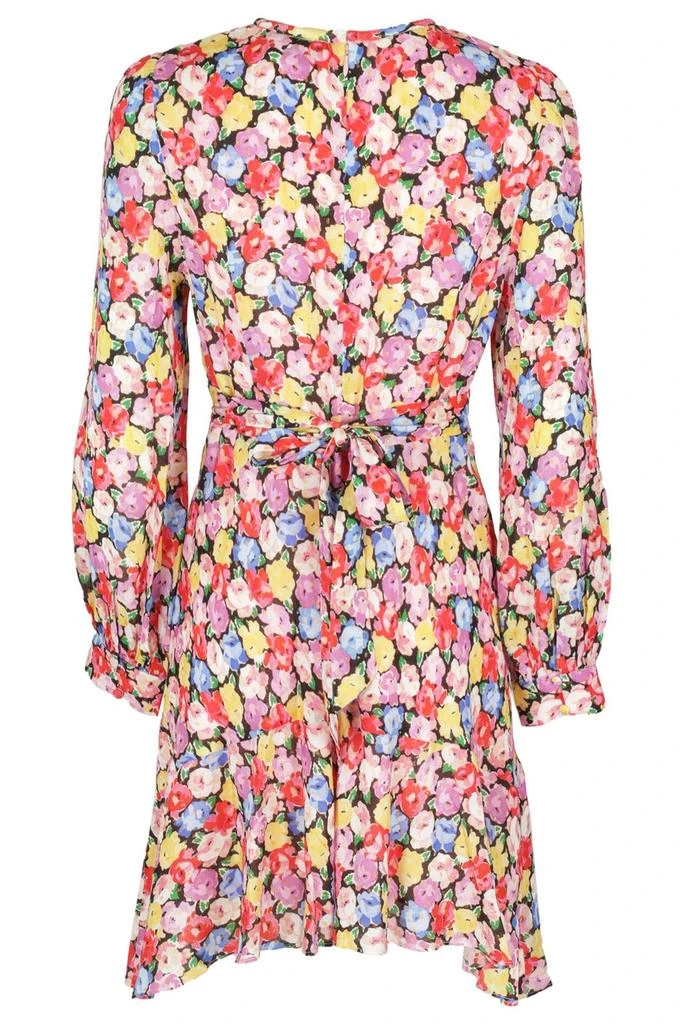 商品Rixo|Rixo Floral-Printed Tied-Waist Crewneck Mini Dress,价格¥1615,第2张图片详细描述