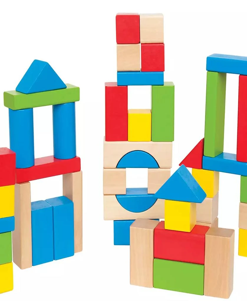 商品Hape|Maple Wood Kids Building 50 Blocks,价格¥169,第2张图片详细描述