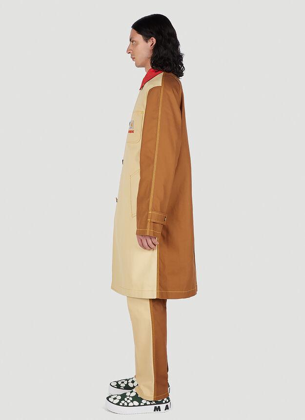 Colour Block Panel Coat in Brown商品第3张图片规格展示