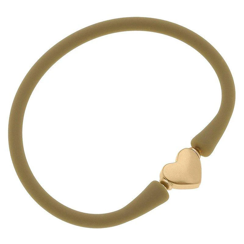 商品Canvas Style|Bali Heart Bead Silicone Bracelet In Cocoa,价格¥211,第1张图片