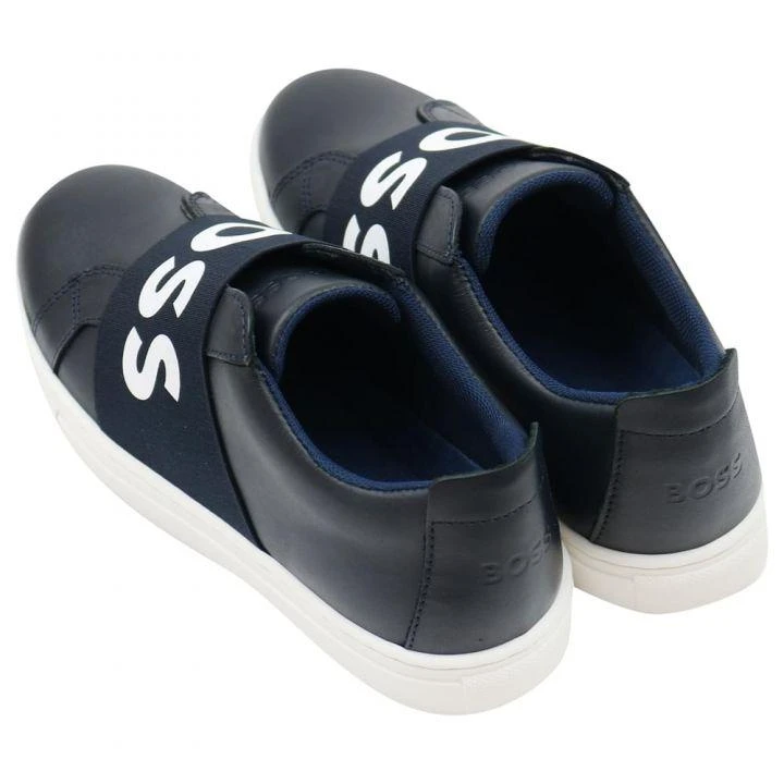 商品Hugo Boss|Navy Elasticated Strap Logo Trainers,价格¥390,第3张图片详细描述