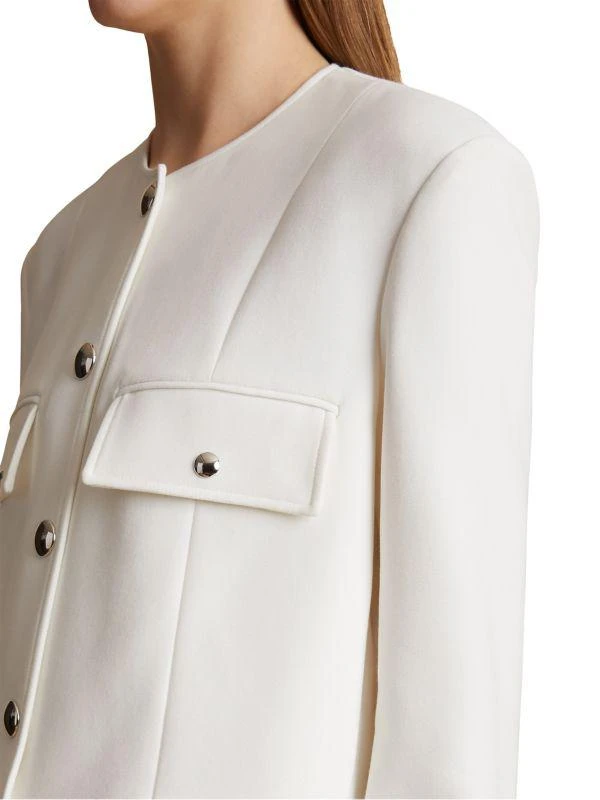 商品Khaite|Laybin Melton Wool-Blend Jacket,价格¥10477,第3张图片详细描述