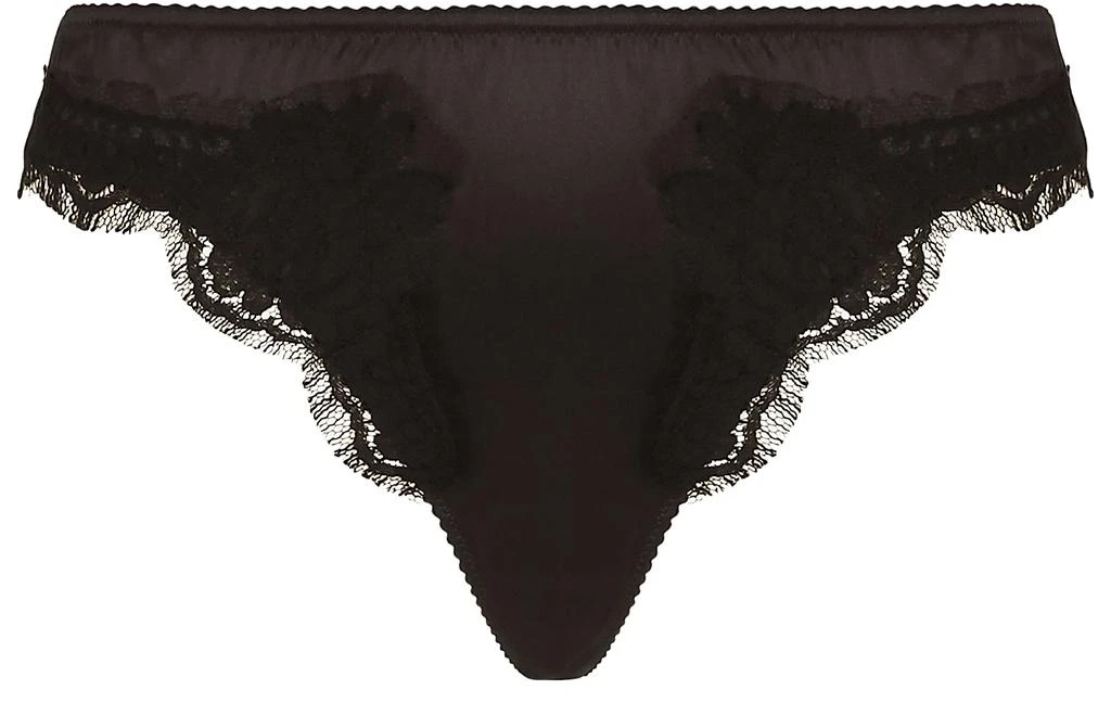 商品Dolce & Gabbana|蕾丝缀饰缎面丁字裤,价格¥3051,第2张图片详细描述