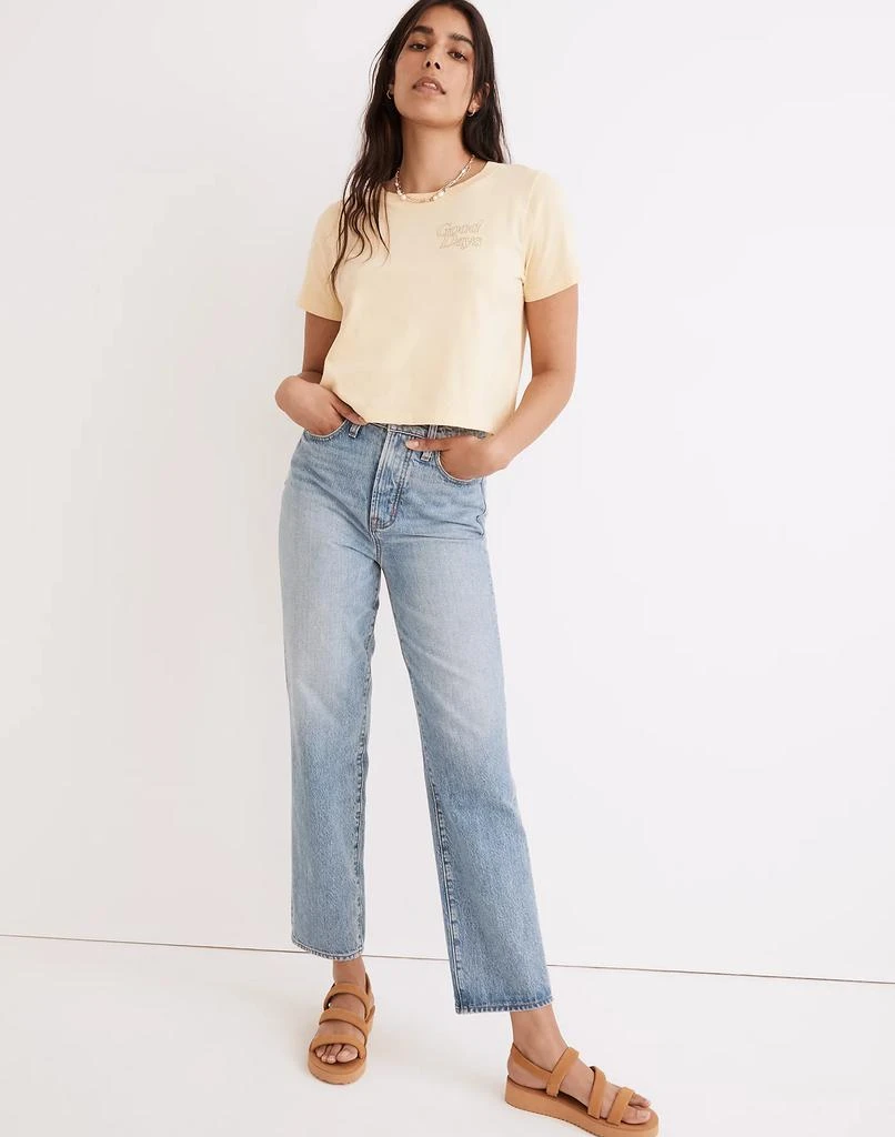 商品Madewell|Good Days Softfade Cotton Lakeshore Crop Tee,价格¥213,第1张图片