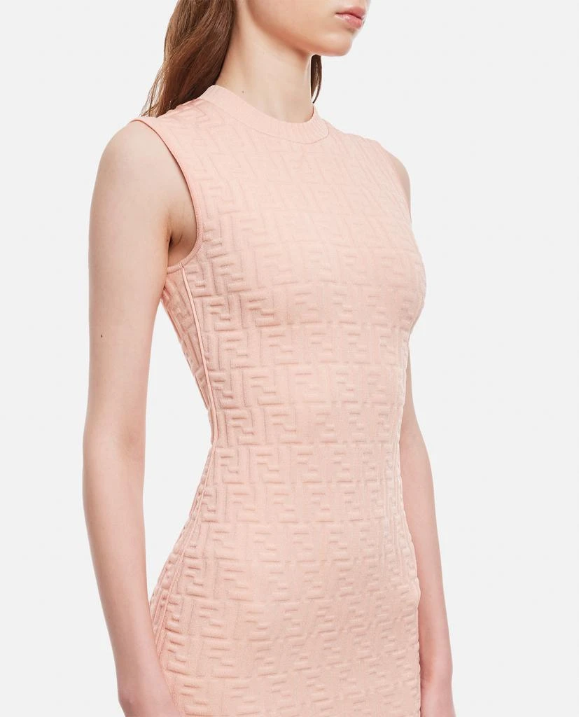 商品Fendi|EMBOSSED KNITTED VISCOSE MINI DRESS,价格¥11337,第4张图片详细描述