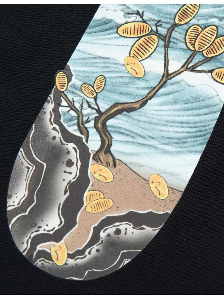 商品Evisu|Black Cotton Pine Daicock T-shirt,价格¥1314,第4张图片详细描述