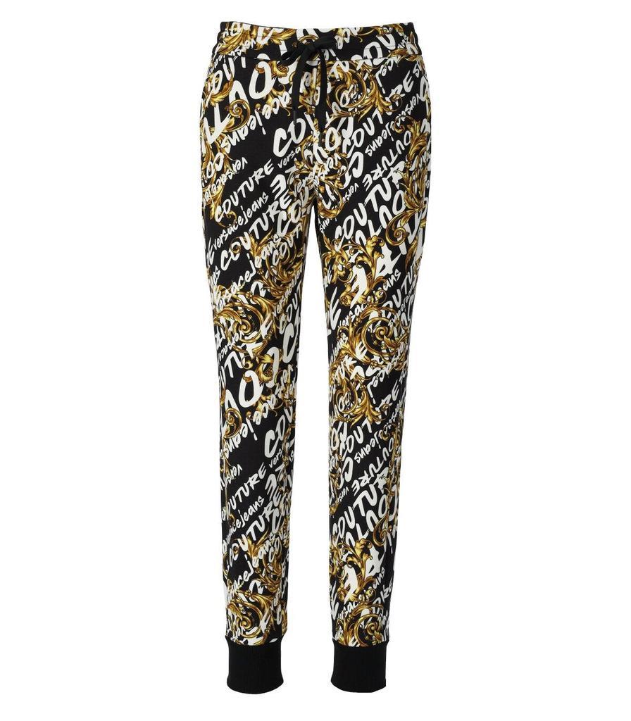 商品Versace|VERSACE JEANS  LOGO BRUSH BLACK GOLD SWEATPANTS,价格¥2031,第1张图片