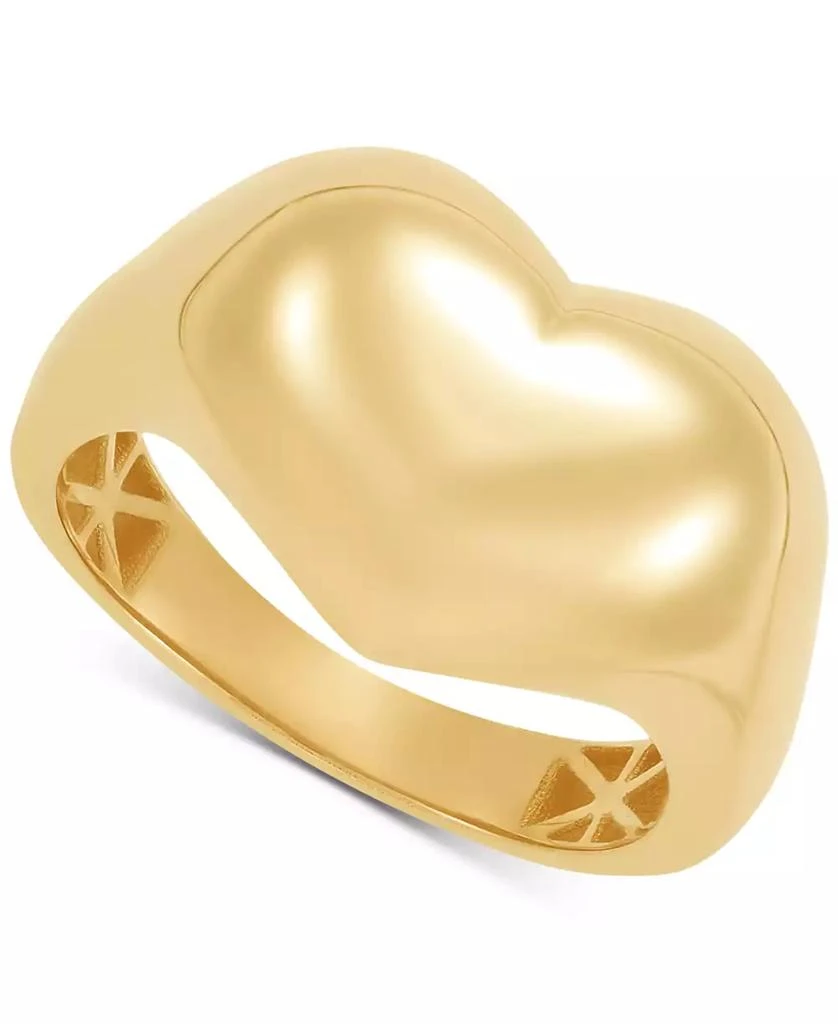 商品Macy's|Polished Puffed Large Heart Statement Ring in 10k Gold,价格¥2356,第1张图片
