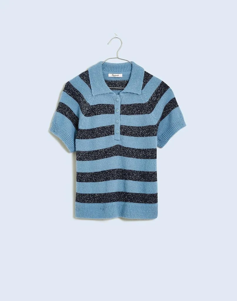 Raglan Polo Sweater Tee in Stripe 商品