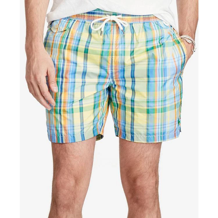 商品Ralph Lauren|Men's 5¾" Plaid Swim Trunks,价格¥135,第1张图片