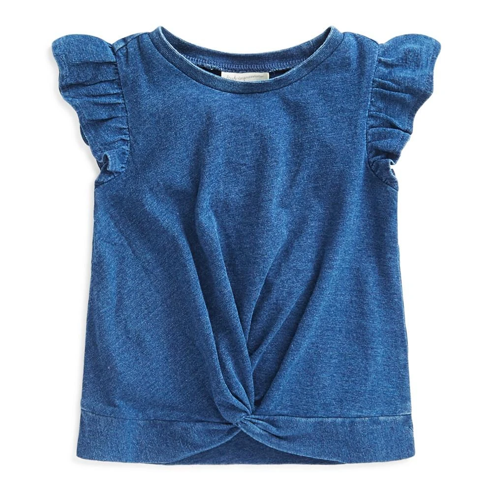 商品First Impressions|Baby Girls Solid Twisted T-Shirt, Created for Macy's,价格¥22,第1张图片