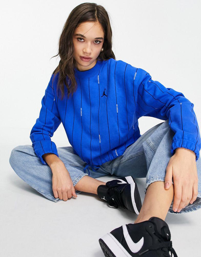 Jordan sweatshirt in royal blue with basketball stripe print商品第3张图片规格展示