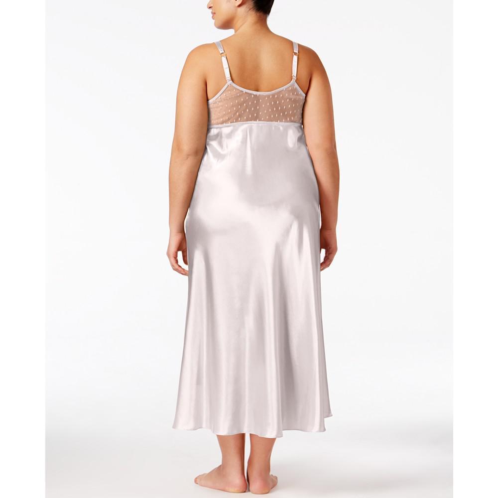 商品Flora Nikrooz|Plus Size Satin Stella Lingerie Nightgown,价格¥500,第4张图片详细描述