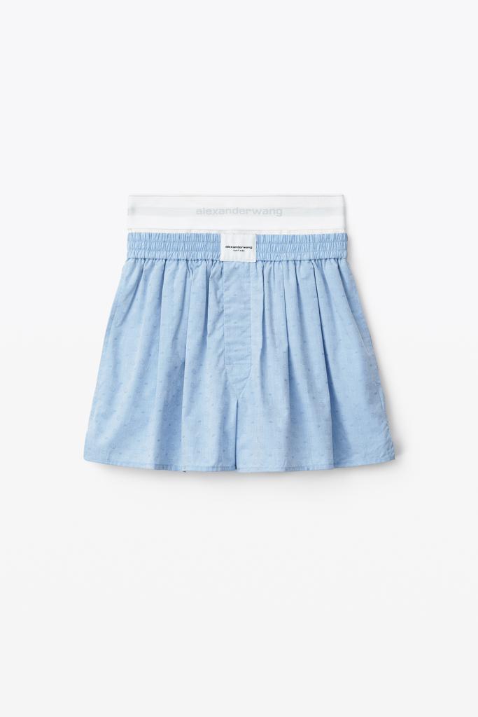 商品Alexander Wang|LOGO ELASTIC BOXERS IN PAISLEY SHIRTING,价格¥1875,第5张图片详细描述