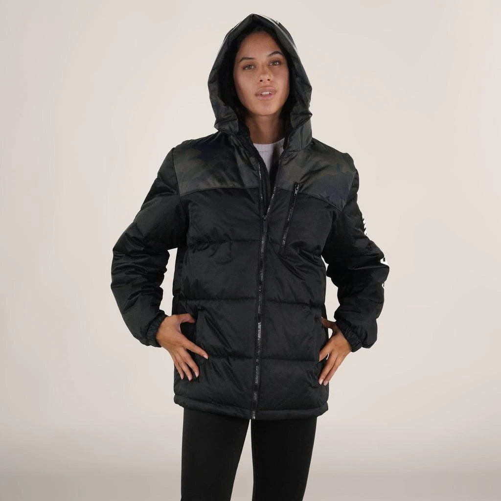 商品Members Only|Women's Twill Block Puffer Oversized Jacket,价格¥252,第2张图片详细描述