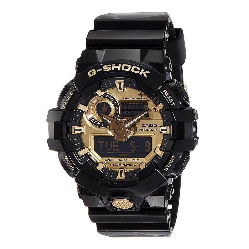 商品Casio|Casio Men's World Time Watch - G-Shock Black Resin Strap | GA710GB-1A,价格¥736,第1张图片