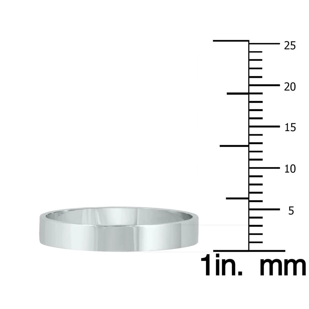 商品SSELECTS|3Mm Flat Comfort Fit Wedding Band In 14K White Gold,价格¥2676,第4张图片详细描述