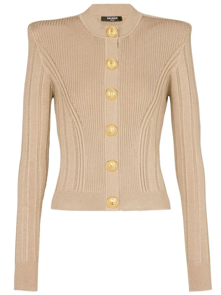 商品Balmain|Ribbed knit cardigan,价格¥7744,第1张图片