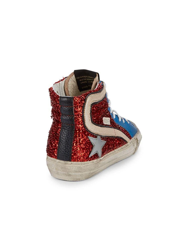 商品Golden Goose|Slide Metallic High-Top Sneakers,价格¥3222,第3张图片详细描述