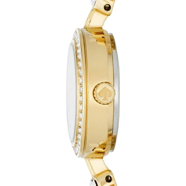 商品Kate Spade|Women's Gold-Tone Stainless Steel and Crystal Daisy Bracelet Watch 20mm KSW1083,价格¥973,第2张图片详细描述