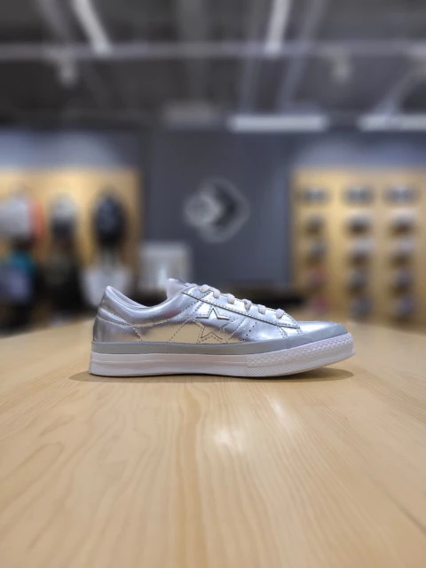 商品【预售商品15天发货】 Converse|【韩国直邮|包邮包税】匡威[converse] ONE STAR 韩星银色 Slate 帆布鞋 169803C,价格¥441,第1张图片