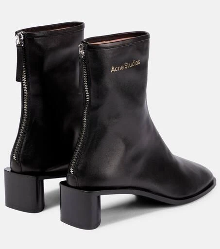 商品Acne Studios|Logo leather ankle boots,价格¥3170,第3张图片详细描述