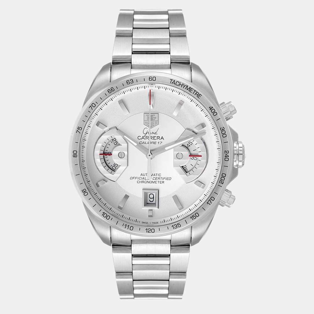 商品[二手商品] TAG Heuer|Tag Heuer Silver Stainless Steel Carrera CAV511B.BA0902 Automatic Men's Wristwatch 43 mm,价格¥29963,第1张图片