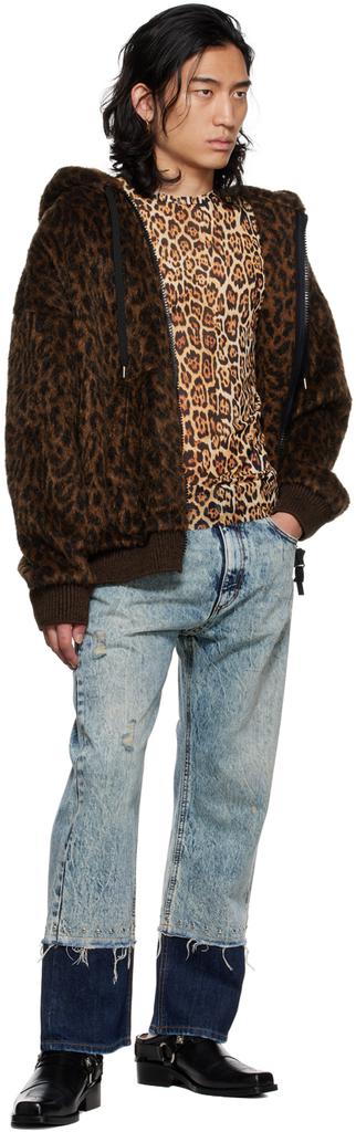 Brown Leopard Long Sleeve T-Shirt商品第4张图片规格展示