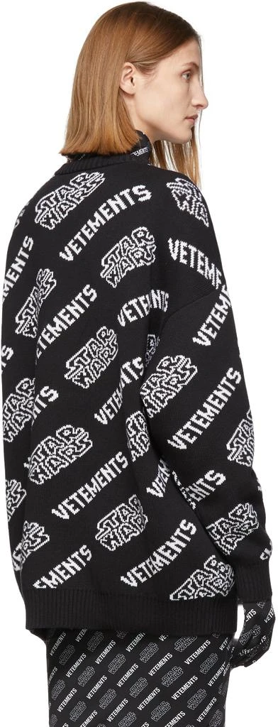 商品Vetements|Black & White STAR WARS Edition All Over Logo Sweater,价格¥4203,第3张图片详细描述