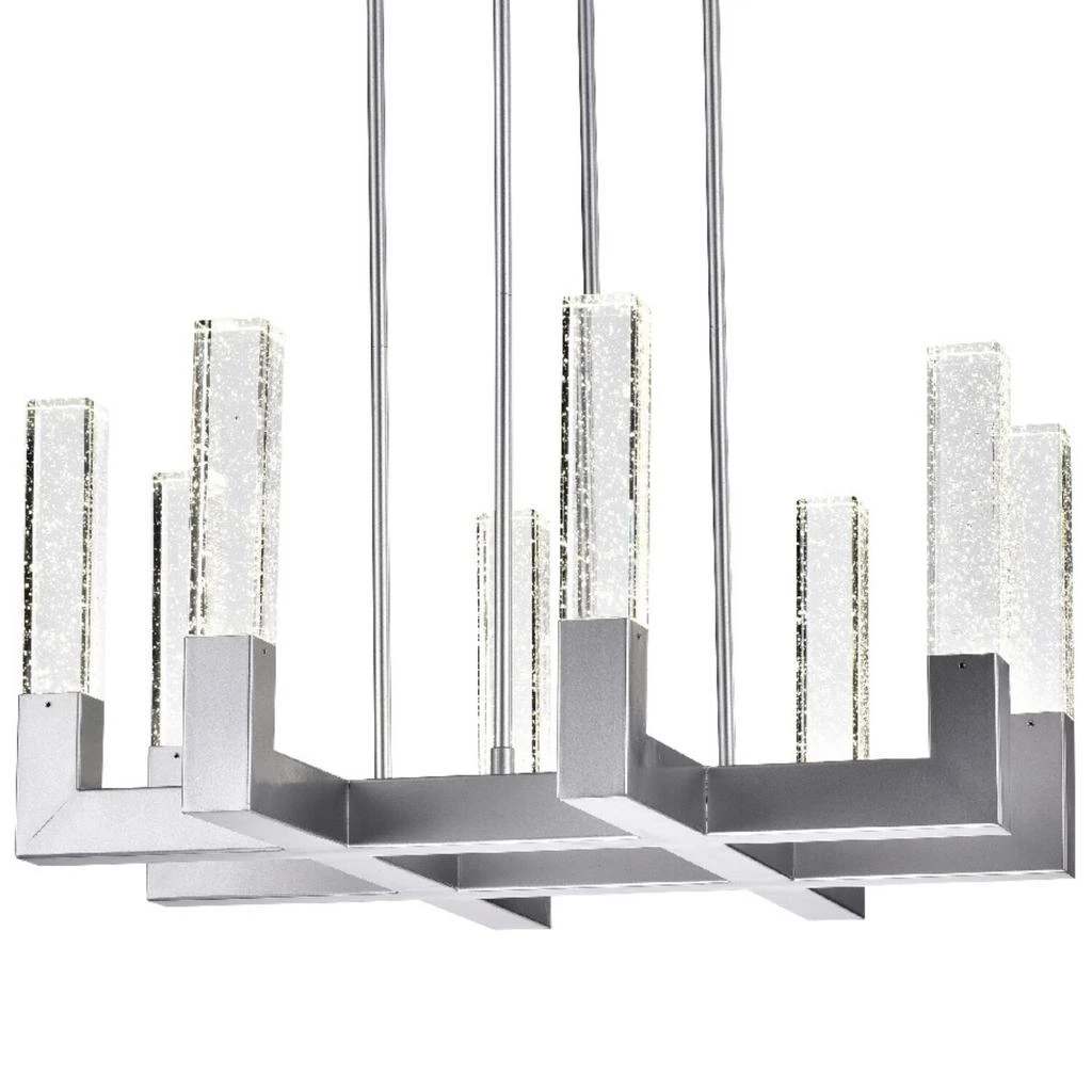 商品Finesse Decor|8 Light Square Crystal Dianyi LED Chandelier   Chrome,价格¥7780,第1张图片