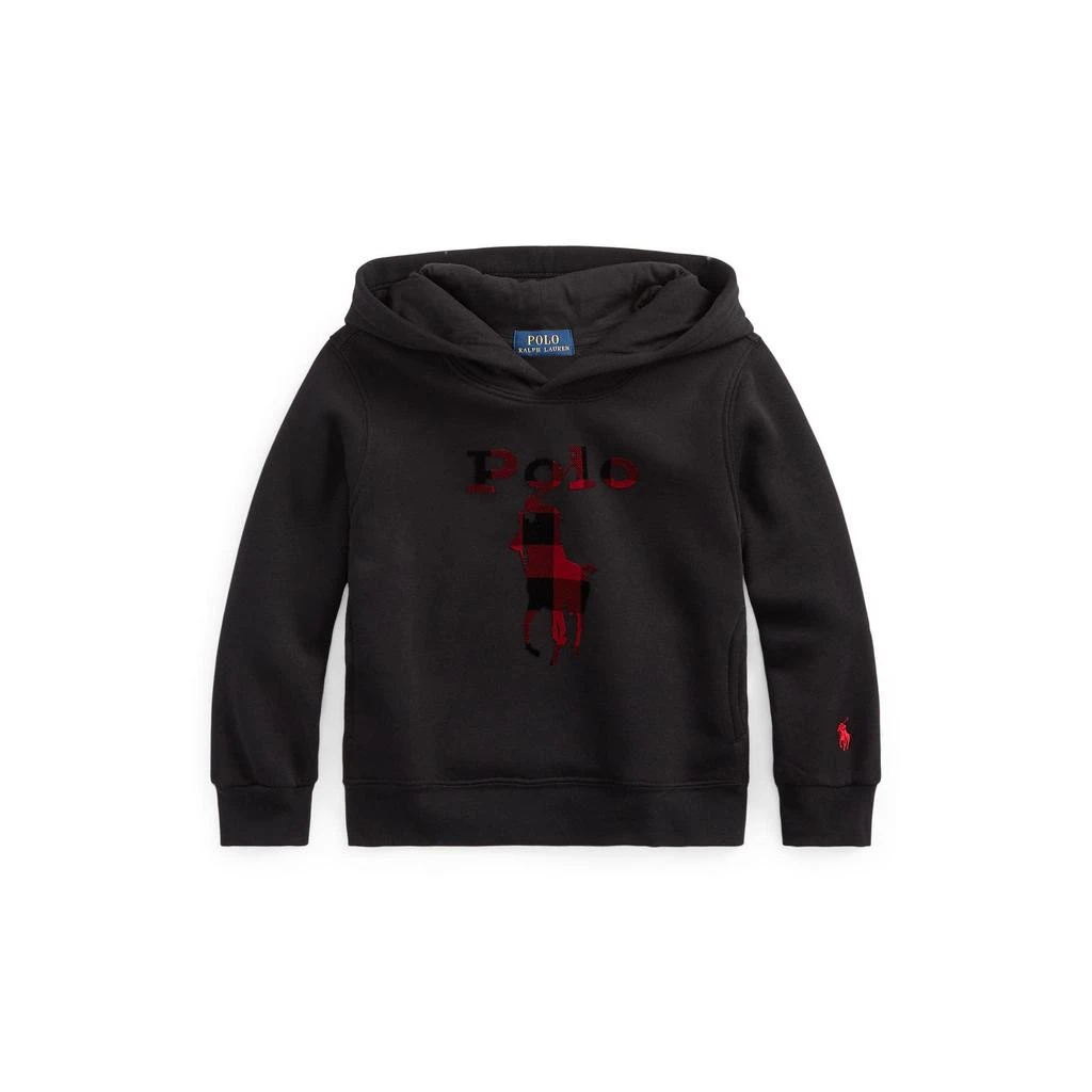 商品Ralph Lauren|Buffalo Check Big Pony Fleece Hoodie (Little Kids),价格¥262,第1张图片