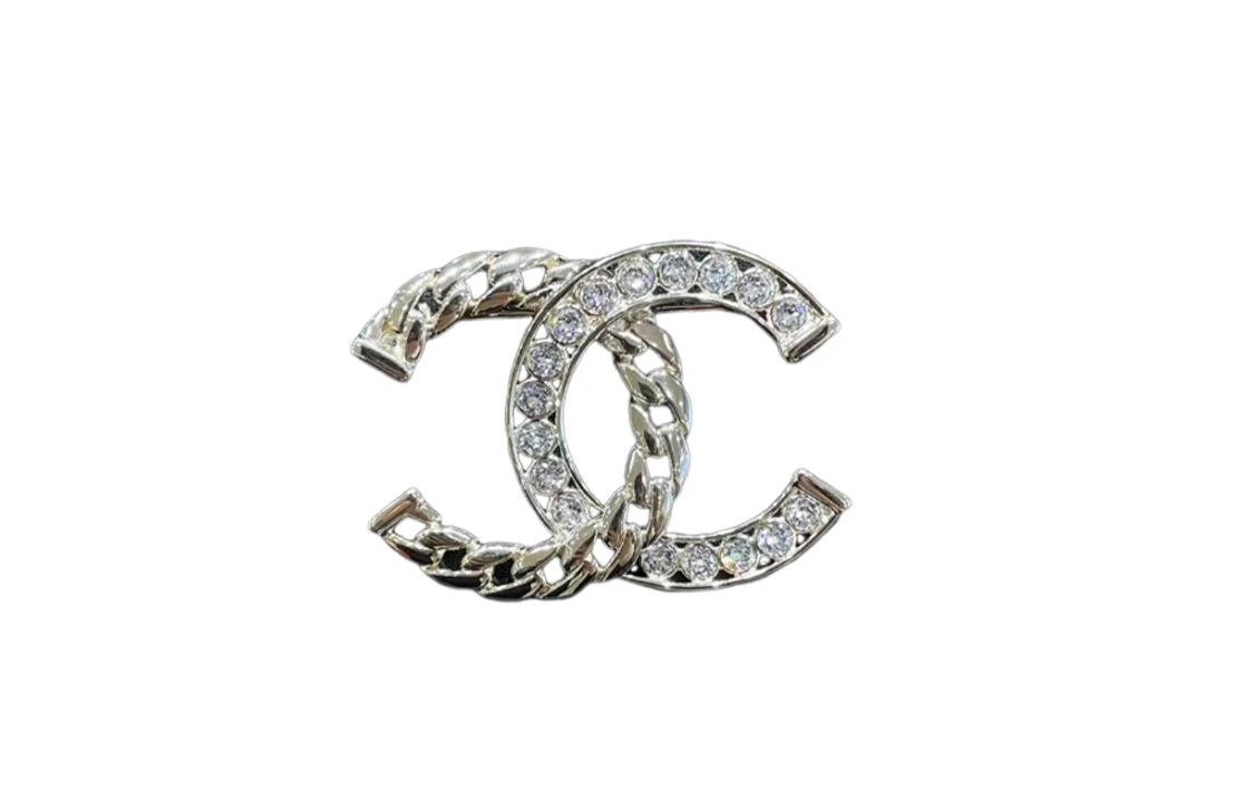 商品[国内直发] Chanel|【24P新品】 香奈儿 双C样式 水钻 胸针 女款 金色,价格¥6078,第4张图片详细描述