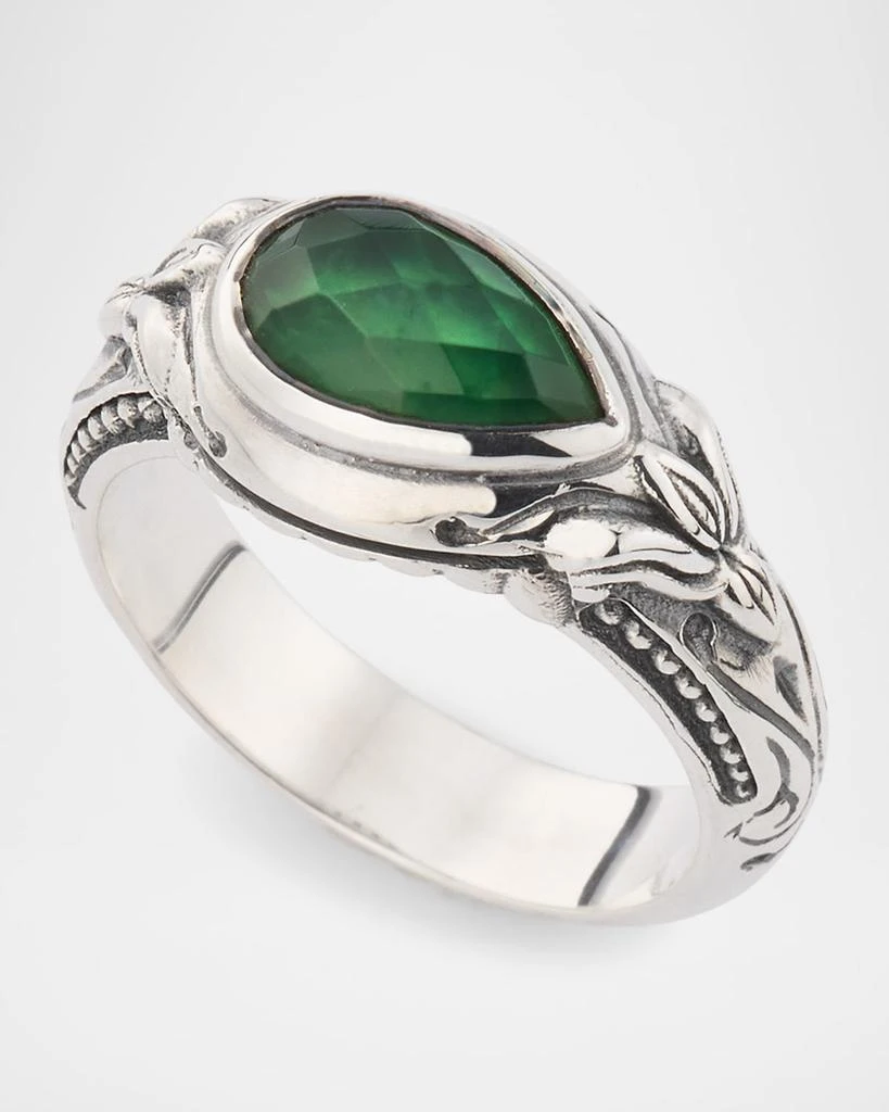 商品Konstantino|Ivy Rock Crystal, Aventurine and MOP Triplet Statement Ring,价格¥2678,第3张图片详细描述