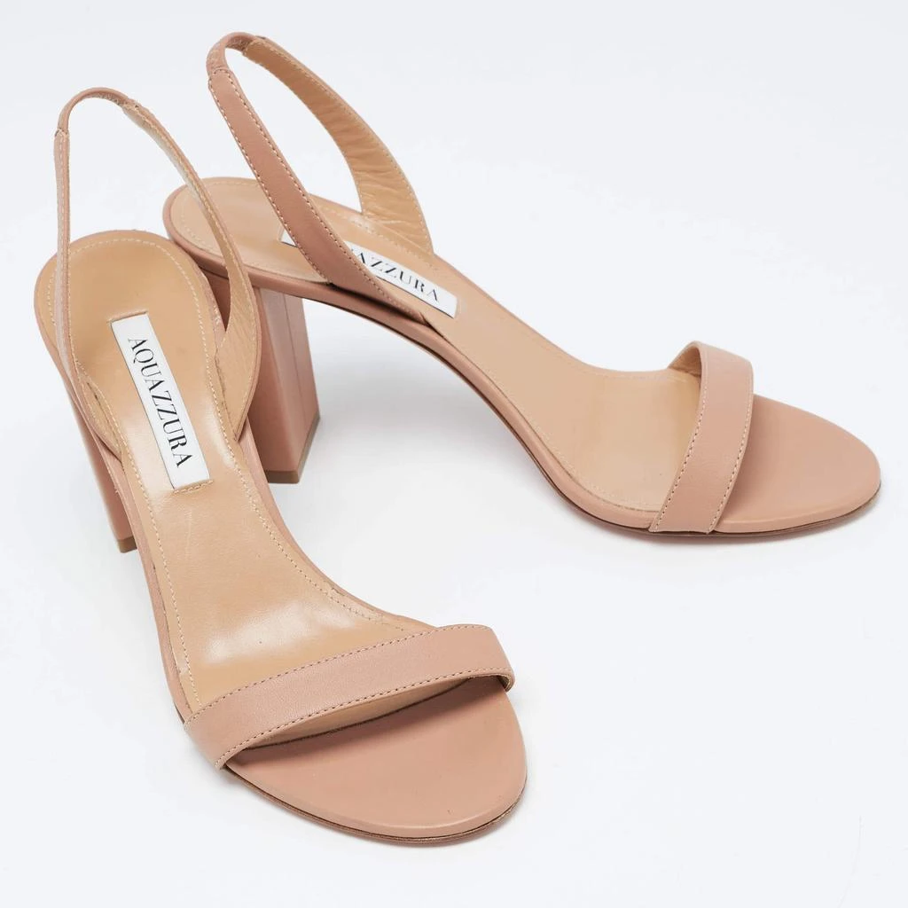 商品[二手商品] Aquazzura|Aquazzura Powder Pink Leather So Nude Slingback Sandals Size 38,价格¥1625,第4张图片详细描述