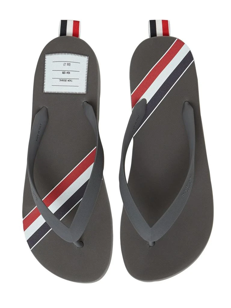 商品Thom Browne|Rwb Stripe Print Rubber Flip Flops,价格¥650,第4张图片详细描述
